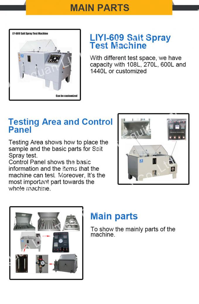 De geschilderde Kamer van de de Neveltest van de Metaalcorrosie Zoute 60L/90L/120L 3