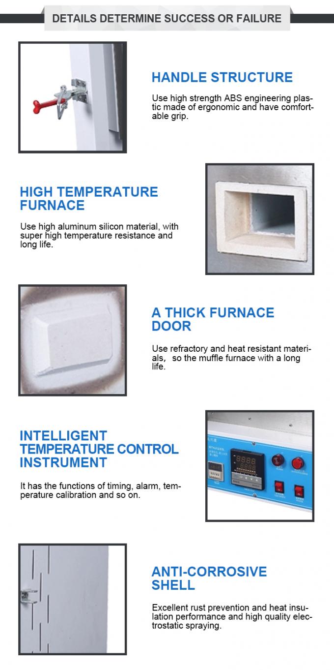 Liyi 1200c Muffle Kleine warmtebehandeling Elektrische oven Kleur Blauw of Zwart 1