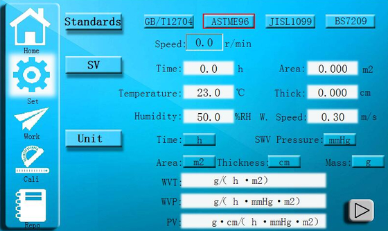 TESTER VAN WATERVAAR-PERMEABILITEIT VAN GEBLADEN TEKSTUUREN