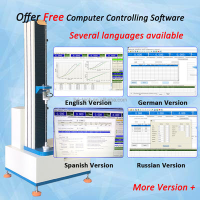 Computerized Universal Testing Machine with Max 500kg Force Capacity ±0.5% Accuracy and 850mm Stroke Digital Tensile Tester