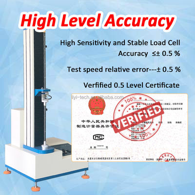 Computerized Universal Testing Machine with Max 500kg Force Capacity ±0.5% Accuracy and 850mm Stroke Digital Tensile Tester
