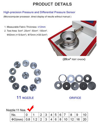 Liyi Laboratorium Textiel Digitale Stof Luchtpermeabiliteitstester